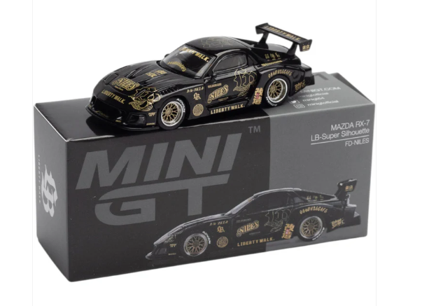ミニカー MINI GT MAZDA RX-7 LB Super Silhouette MINI GT 1:64 Mazda RX-7 LB-Super Silhouette IMSA – White / Blue