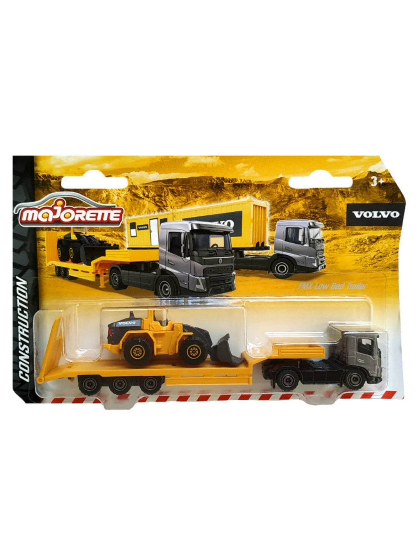 Majorette Construction Volvo FMX Low Bed Trailer