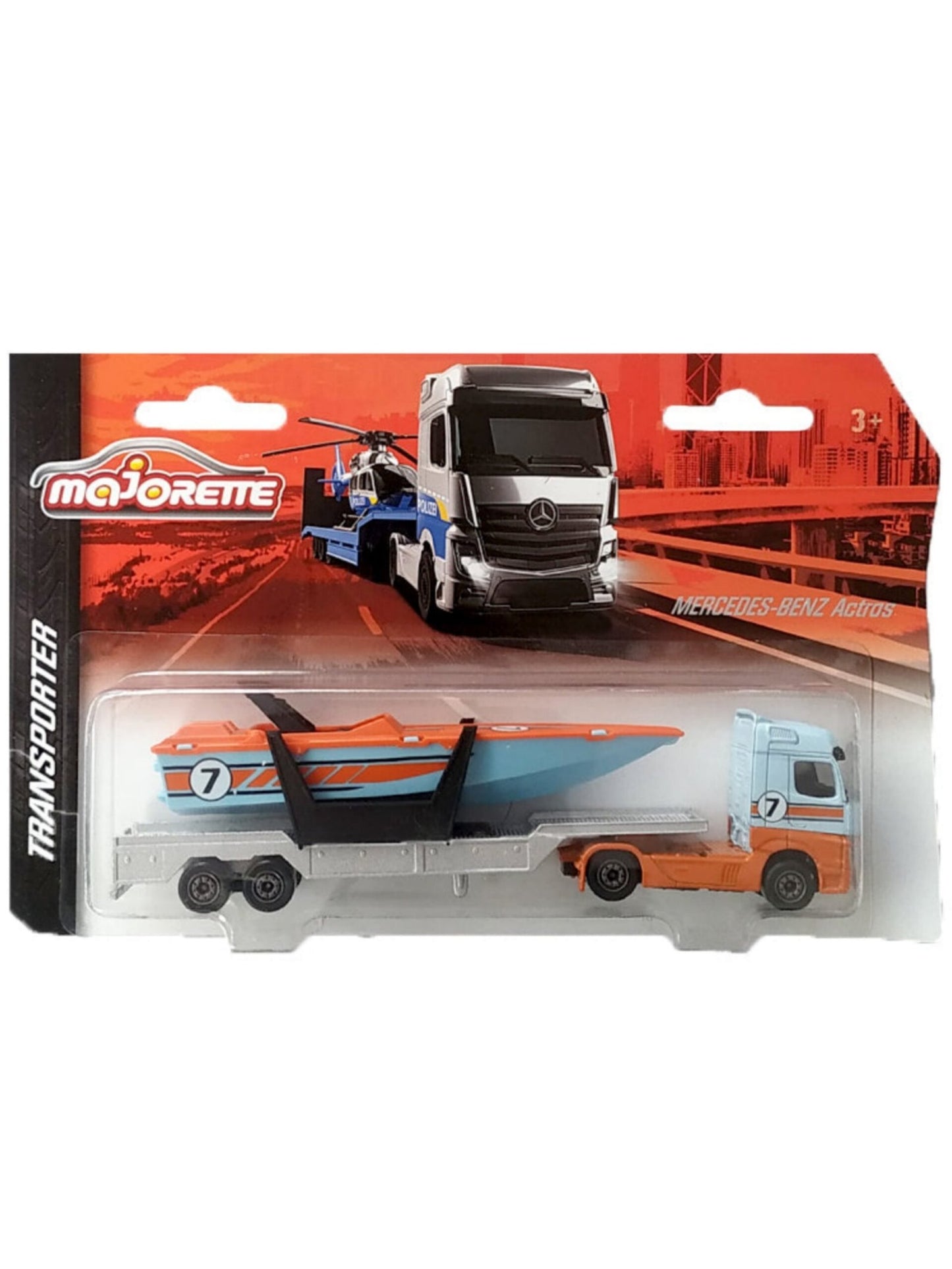 Majorette Transporter Mercedes-Benz Actros - Blue / Orange