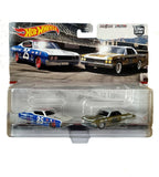 Hot Wheels '69 Ford Torino Talladega (White / Blue) & '66 Chevelle (White / Green) - 2020 Box (2 Pack)