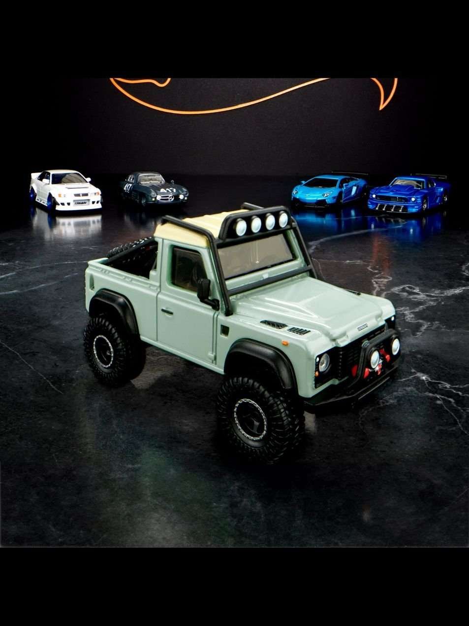 Hotwheels Elite 64 Series Land Rover Defender 90 Pickup (with protector) imported rlc 1:64 Scale
