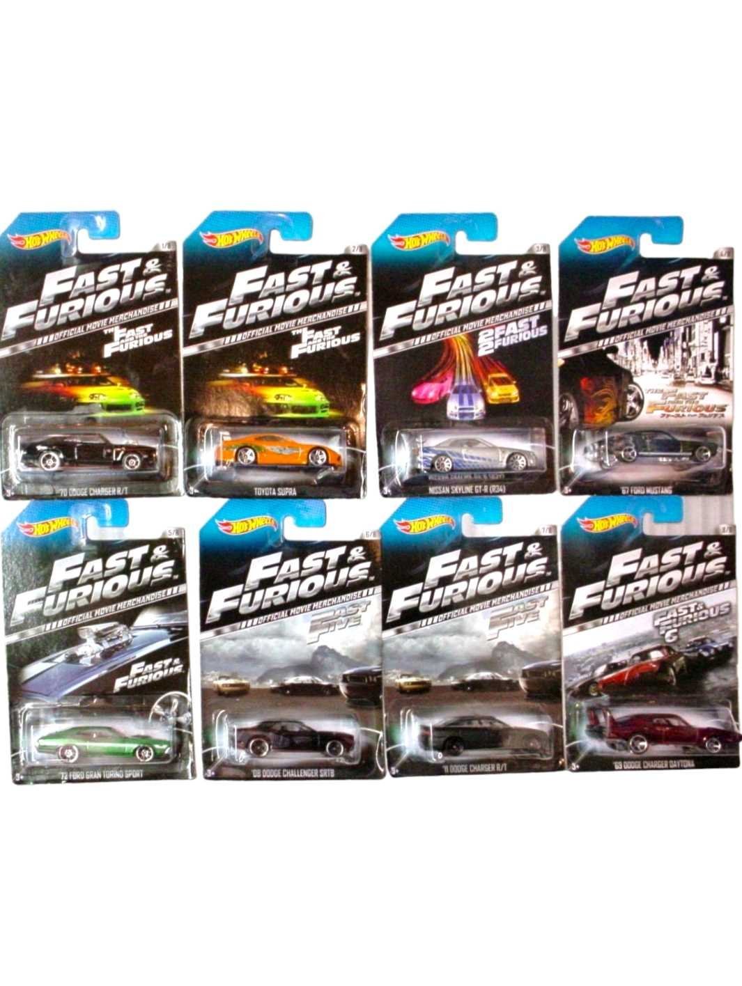 EXCLUSIVE Hotwheels Fast & Furious set of 8