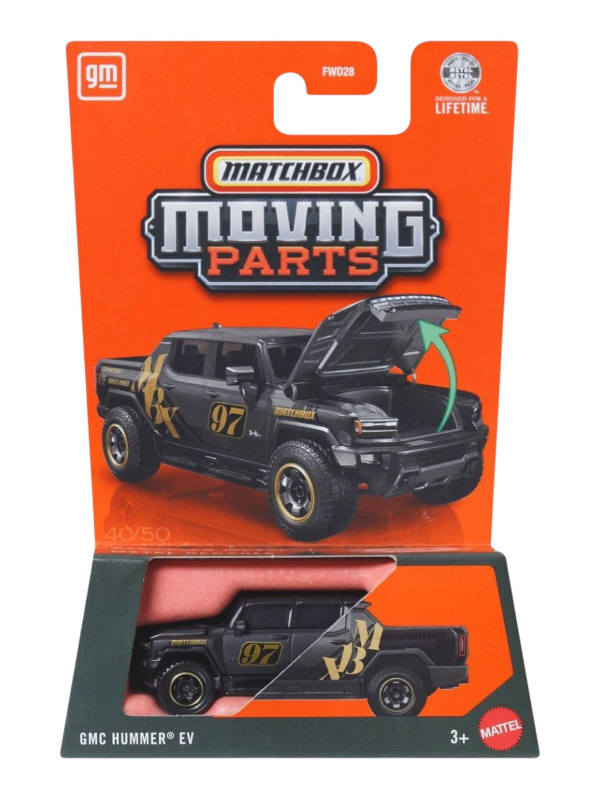 Matchbox The Moving Parts "GMC HUMMER® EV" Premium Die-Cast with Opening Parts 1:64 Scale