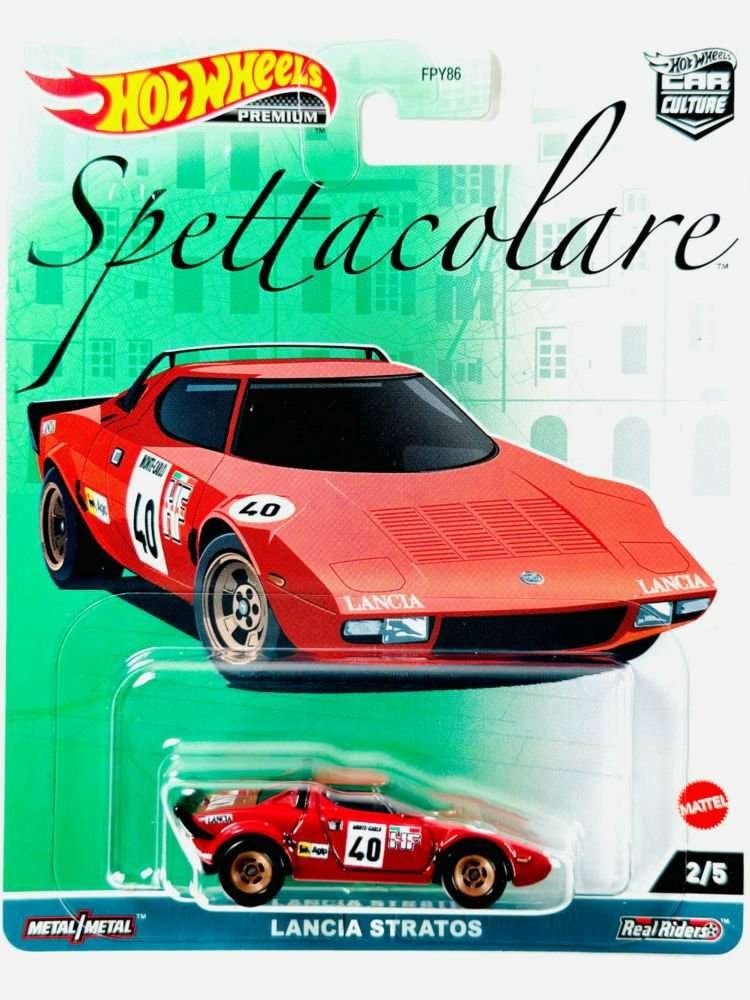 Hotwheels Lancia Stratos Imported Premium Card Art 1:64 Scale