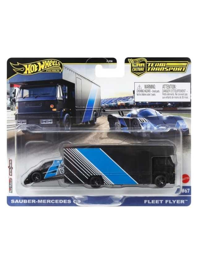 HotWheels Car Culture Team Transport Sauber-Mercedes C9 and Fleet Flyer Imported 1:64 Scale