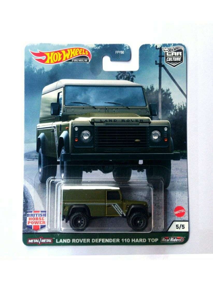 Hotwheels Land Rover Defender 110 Hard Top Imported Premium Card 1:64 Scale