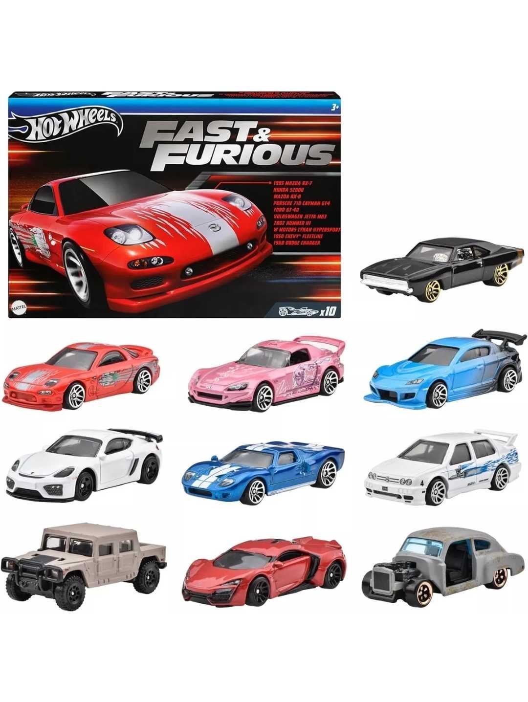 Hotwheels Fast and Furious 10 pack 1:64 scale imported collection multipack