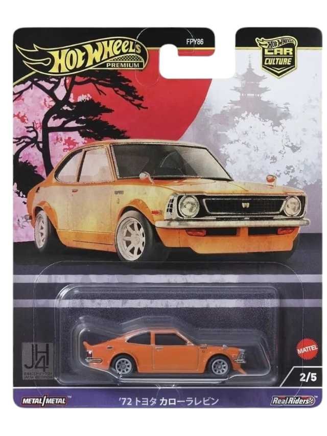 Hotwheels '72 Toyota Corolla Levin Imported Premium 1:64 Scale