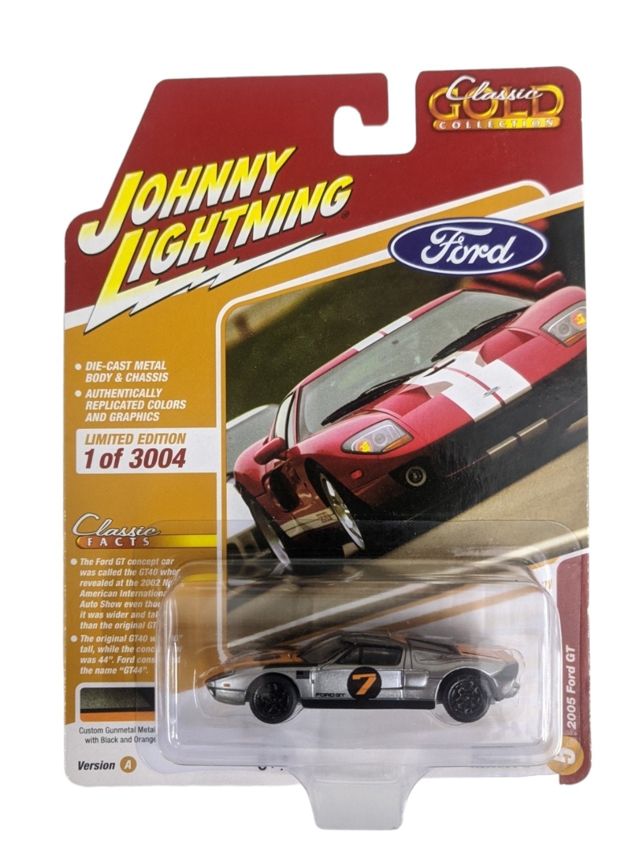 Johnny Lighting 2005 Ford Gt (card damage)