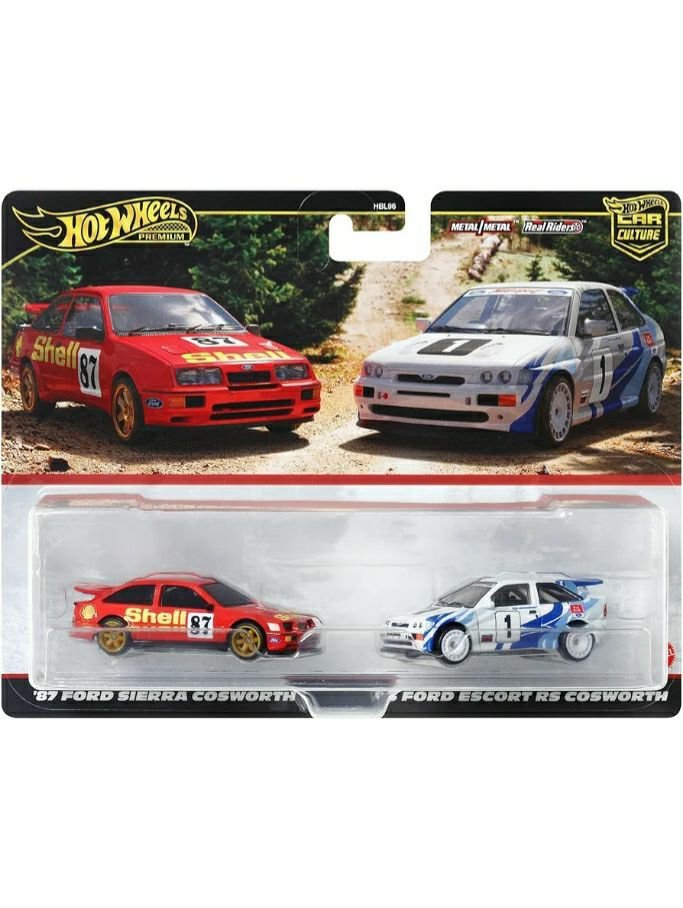 Hotwheels 2 pack Ford Sierra cosworth and 93 Ford escort rs cosworth
