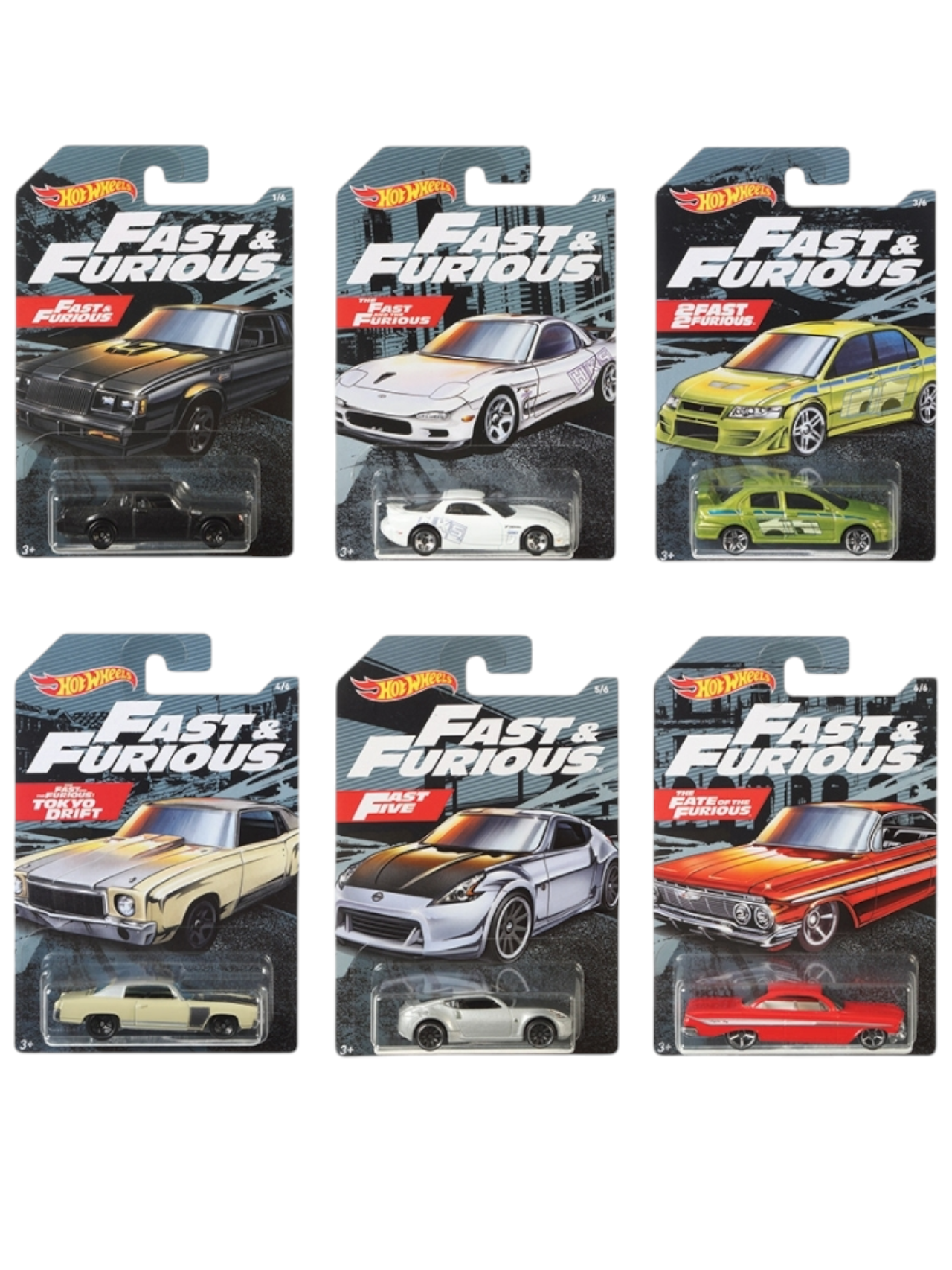 Hotwheels Fast and Furious set of 6