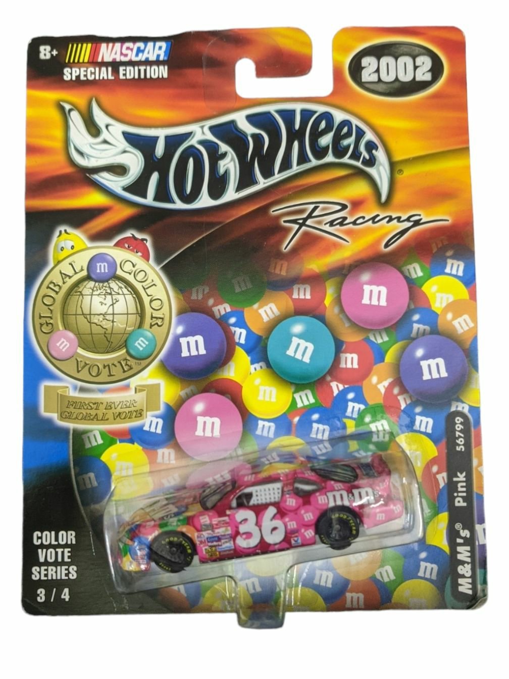 Hotwheels nascar M and M's pink