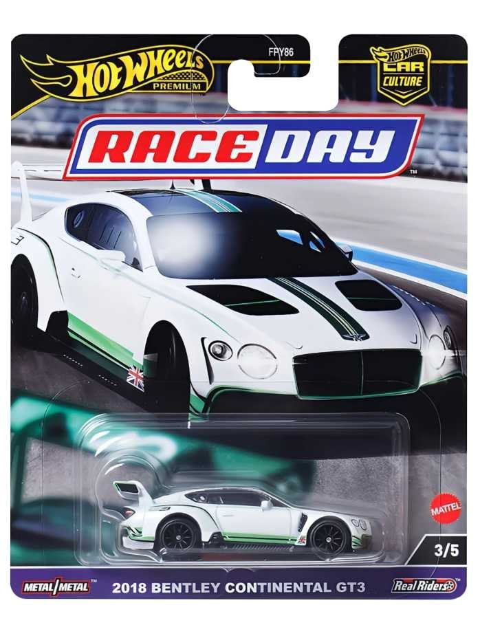 Hotwheels 2018 Bentley Continental GT3 Imported Premium Card 1:64