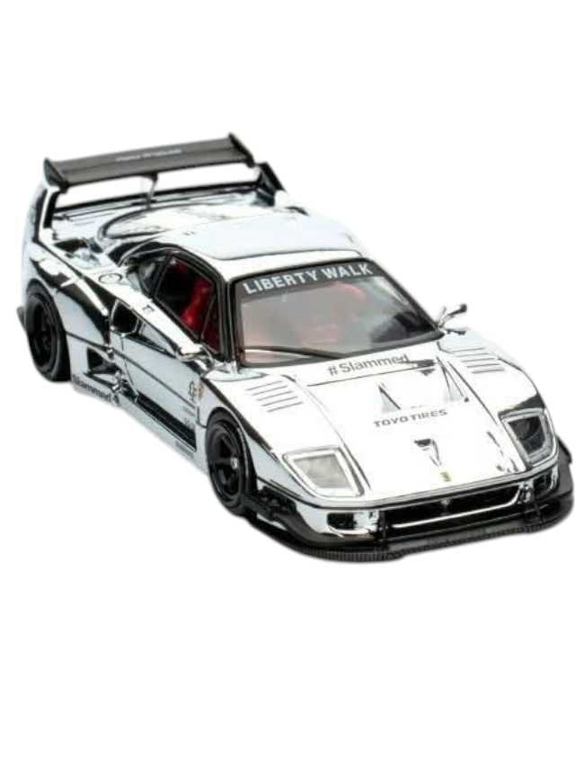 Inno64 LBWK f40 Silver Chrome 1:64 Scale