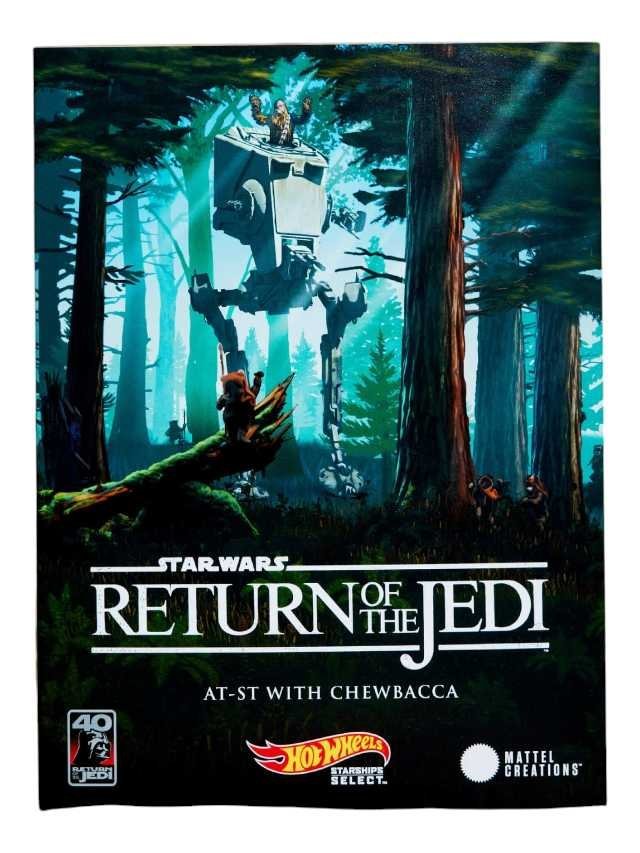 hotwheels star wars return of the jedi at-st with chewbacca imported rlc