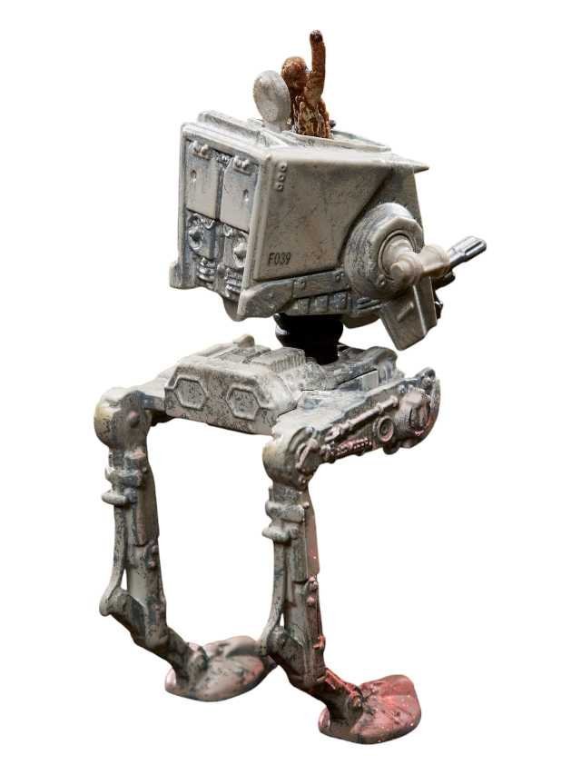 hotwheels star wars return of the jedi at-st with chewbacca imported rlc