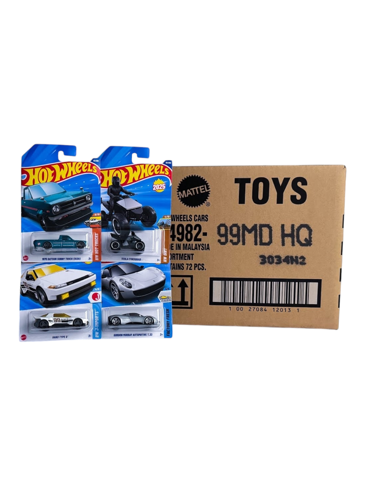 Hotwheels Imported D Case 2025 contains 72 Cars (ETA of 1 month)