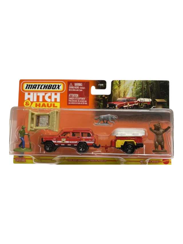 Matchbox Hitch & Haul 1988 Jeep Wagoneer/Trailer Trawler Imported