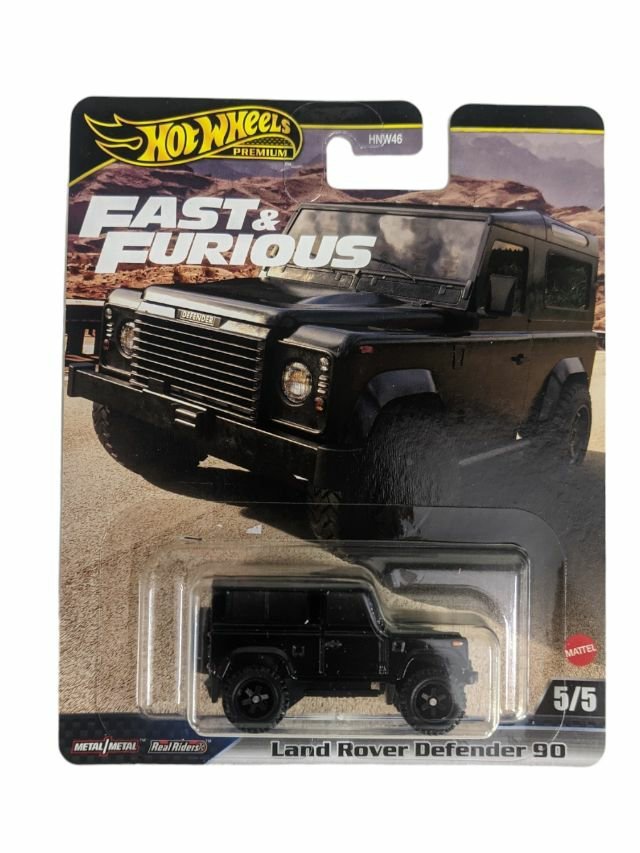 Hotwheels Fast & Furious Land Rover Defender 90 Imported Premium Card Art 1:64 Scale