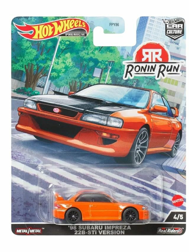 Hotwheels 98 Subaru impreza 22b sti version Imported Premium Ronin Run 1:64