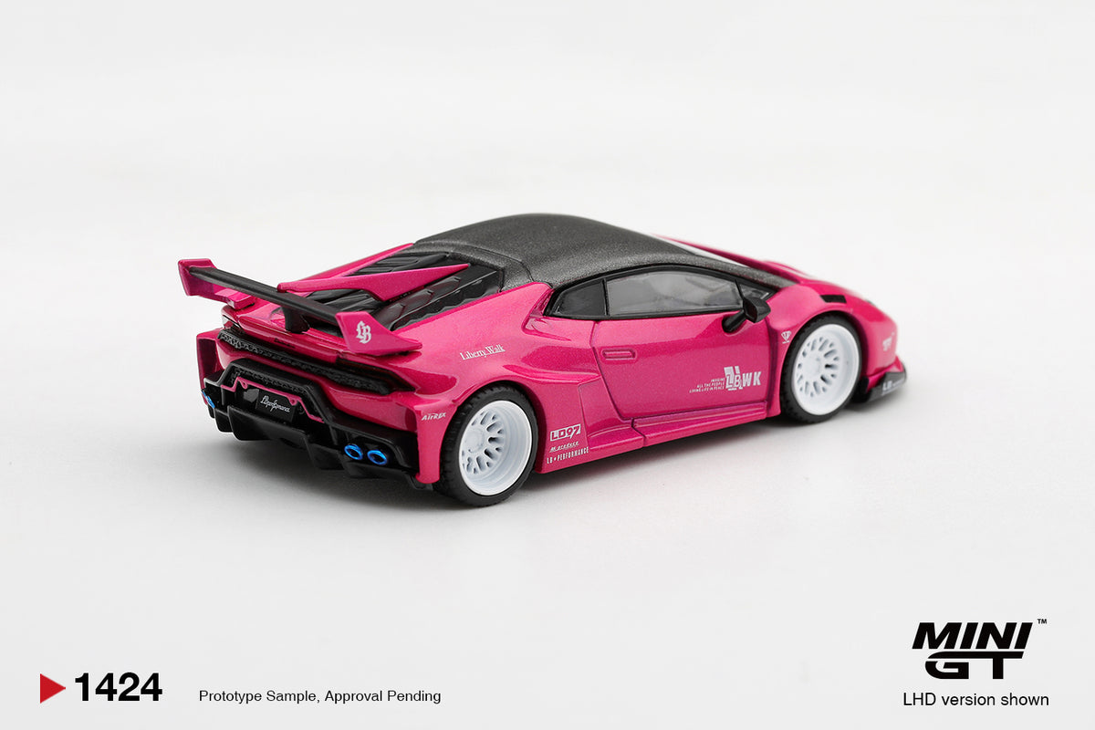 PREORDER MINI GT 1424 LB*WORKS LAMBORGHINI HURACÁN GT RUBY PURPLE 1:64 Scale