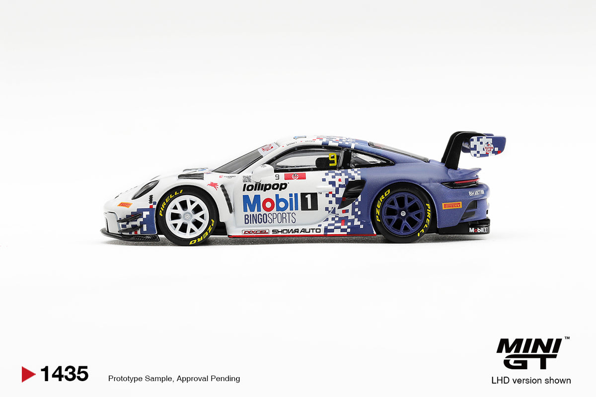PRE-ORDER MINI GT 1435 PORSCHE 911 GT3 R (992) #9 BINGO RACING WITH LM CORSA 2026 JAPAN CUP SUGO RACE 2 WINNER Blister Packaging
