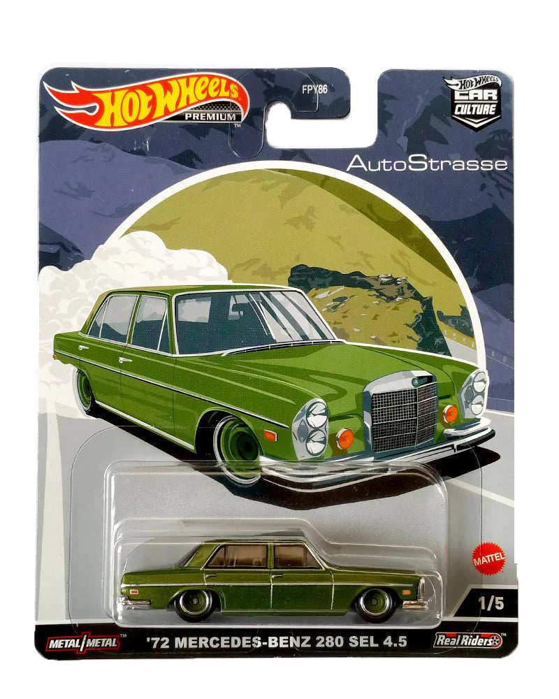 Hotwheels 72 Mercedes-Benz 280 Sel 4.5 Imported Premium 1:64 Scale
