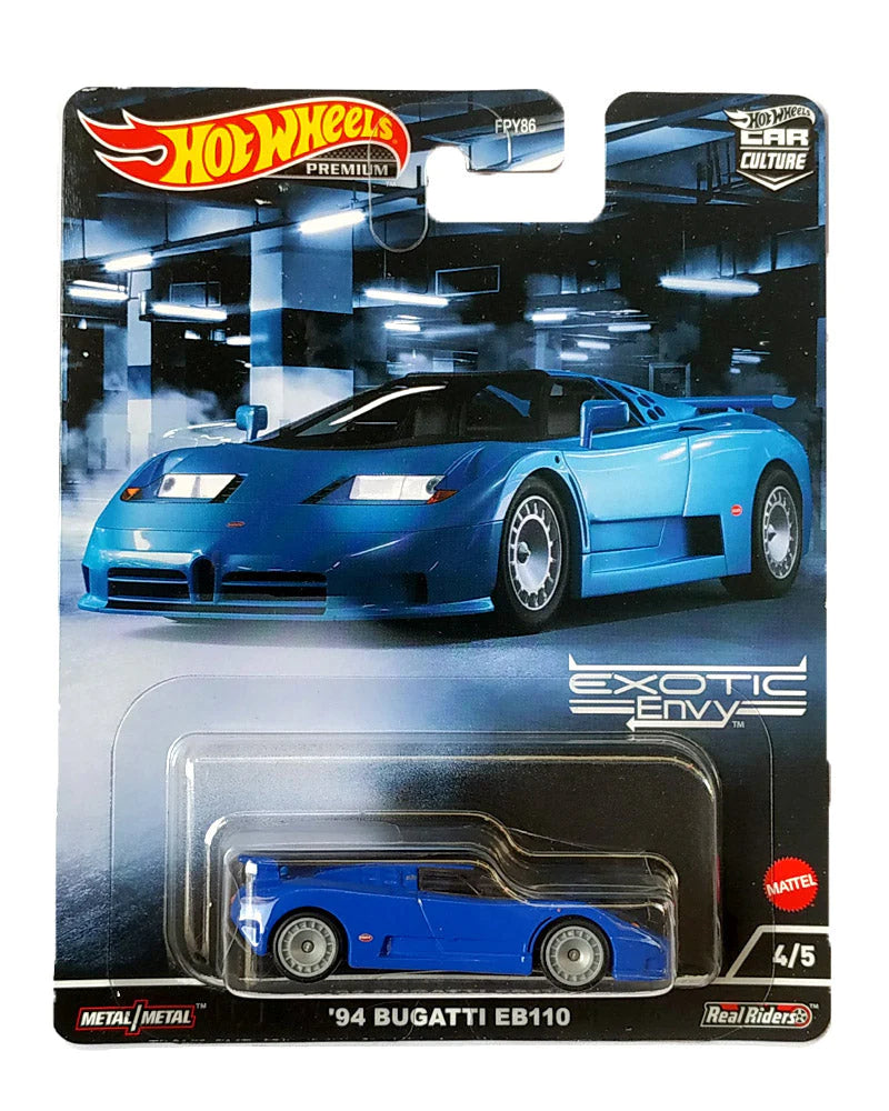 HotWheels exotic envy 94 Bugatti eb110 imported premium 1:64 scale