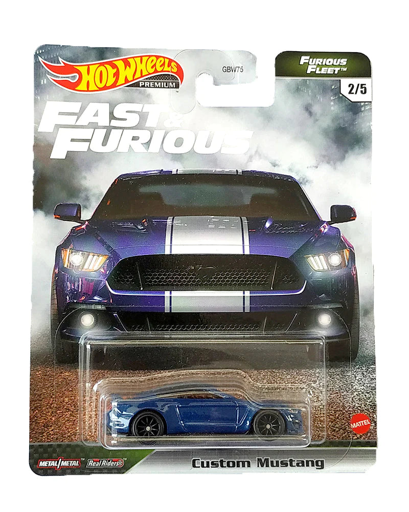 Hot Wheels Premium Fast & Furious Furious Fleet Custom Mustang - Blue