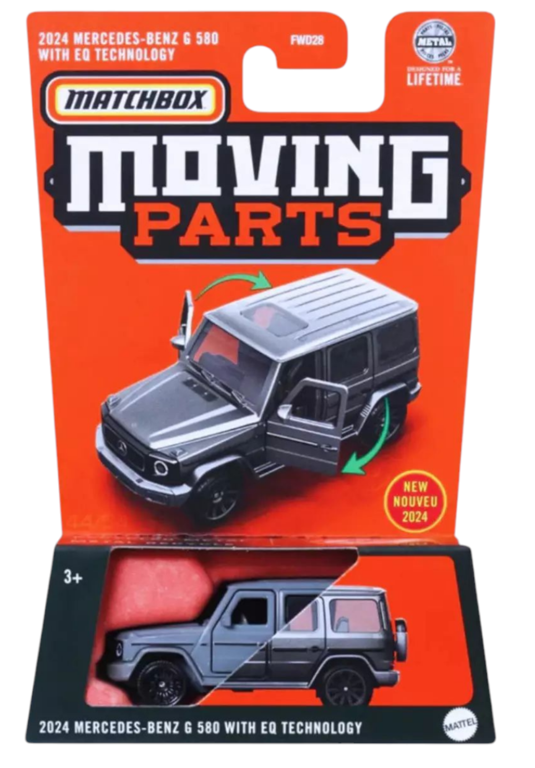 Matchbox Moving Parts 2024-Benz G 580 with EQ Technology 1:64 Scale