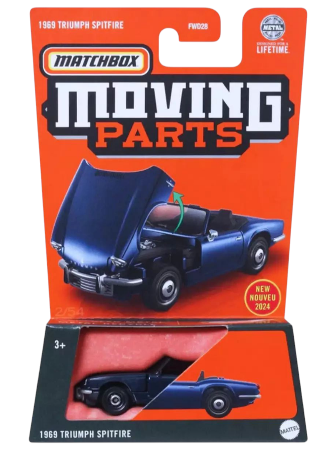 Matchbox Moving Parts 1969 Triumph Spitfire 1:64 Scale