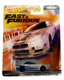 EXCLUSIVES Hot Wheels Premium Fast & Furious Nissan Skyline GT-R (BNR34) - Silver / Blue