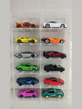 Loose Car Plastic Case For Hotwheels Storage protector Hold 12 Cars (car not included)