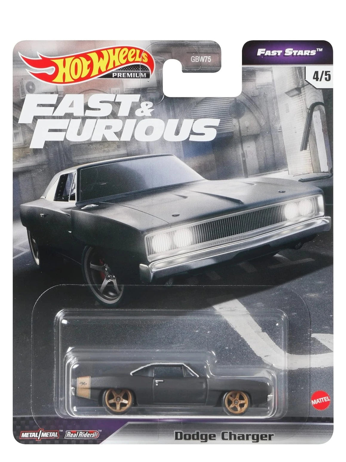 Hotwheels Fast & Furious Fast Stars Dodge Charger Imported Premium (blister damage car mint condition)1:64 Scale