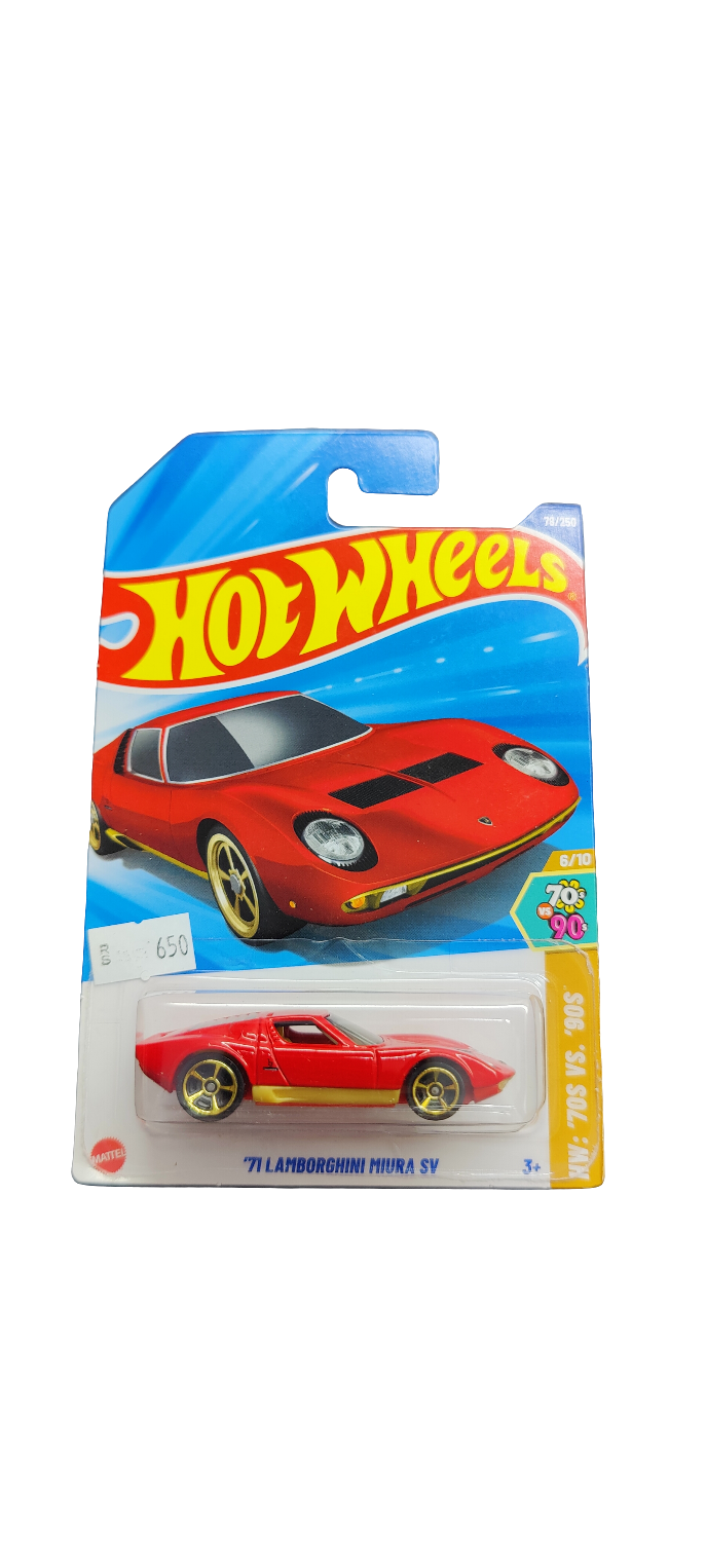 Hotwheels '71 Lamborghini Miura SV Imported Mainline 1:64 Scale