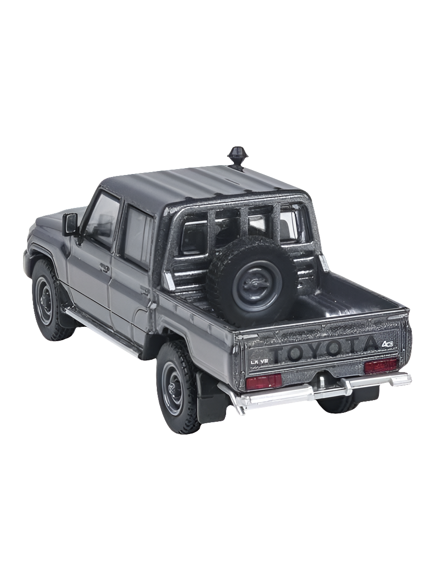 Para64 2014 Toyota Land Cruiser LC 79 Graphite Grey 1:64 Scale Diecast