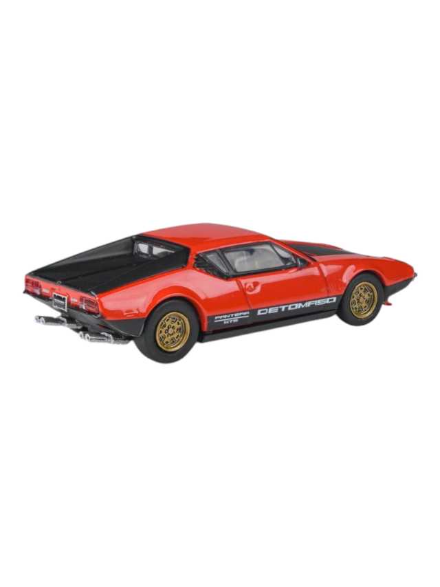 Para64 1972 DeTomaso Pantera Red/Black - Lights Down 1:64 Scale Diecast