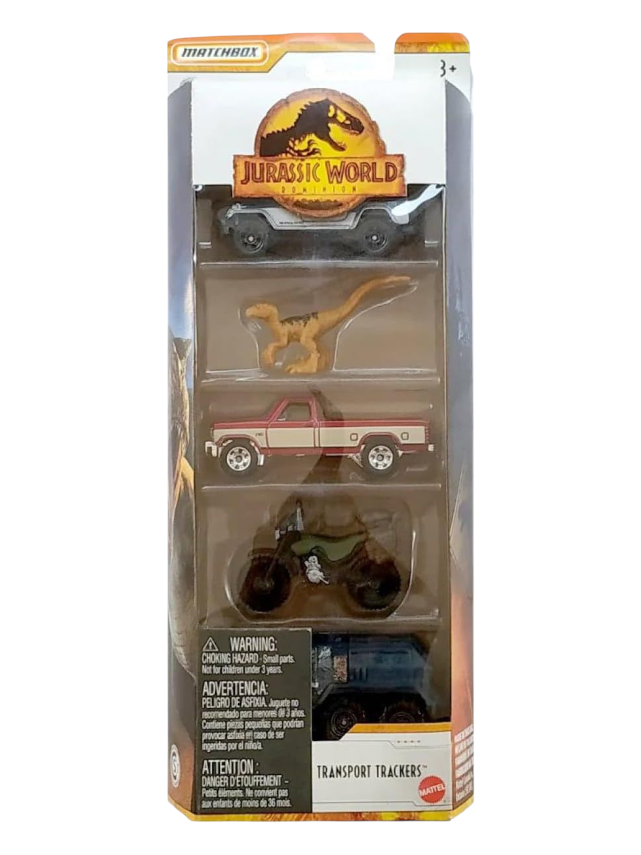 Matchbox Pre-Owned Jurassic World Dominion Transport Trackers Pack of 5