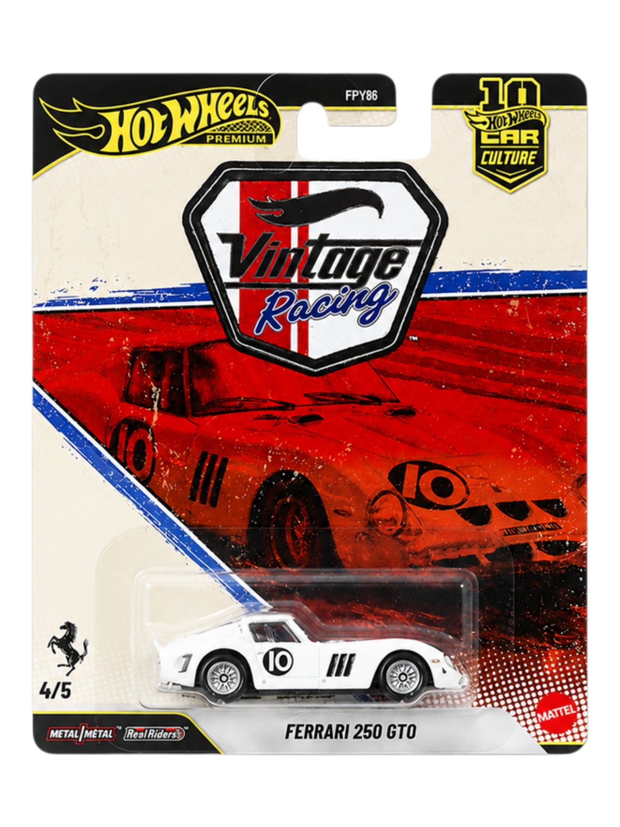HotWheels Vintage Racing Car Culture Ferrari 250 GTO Imported premium 1:64 Scale