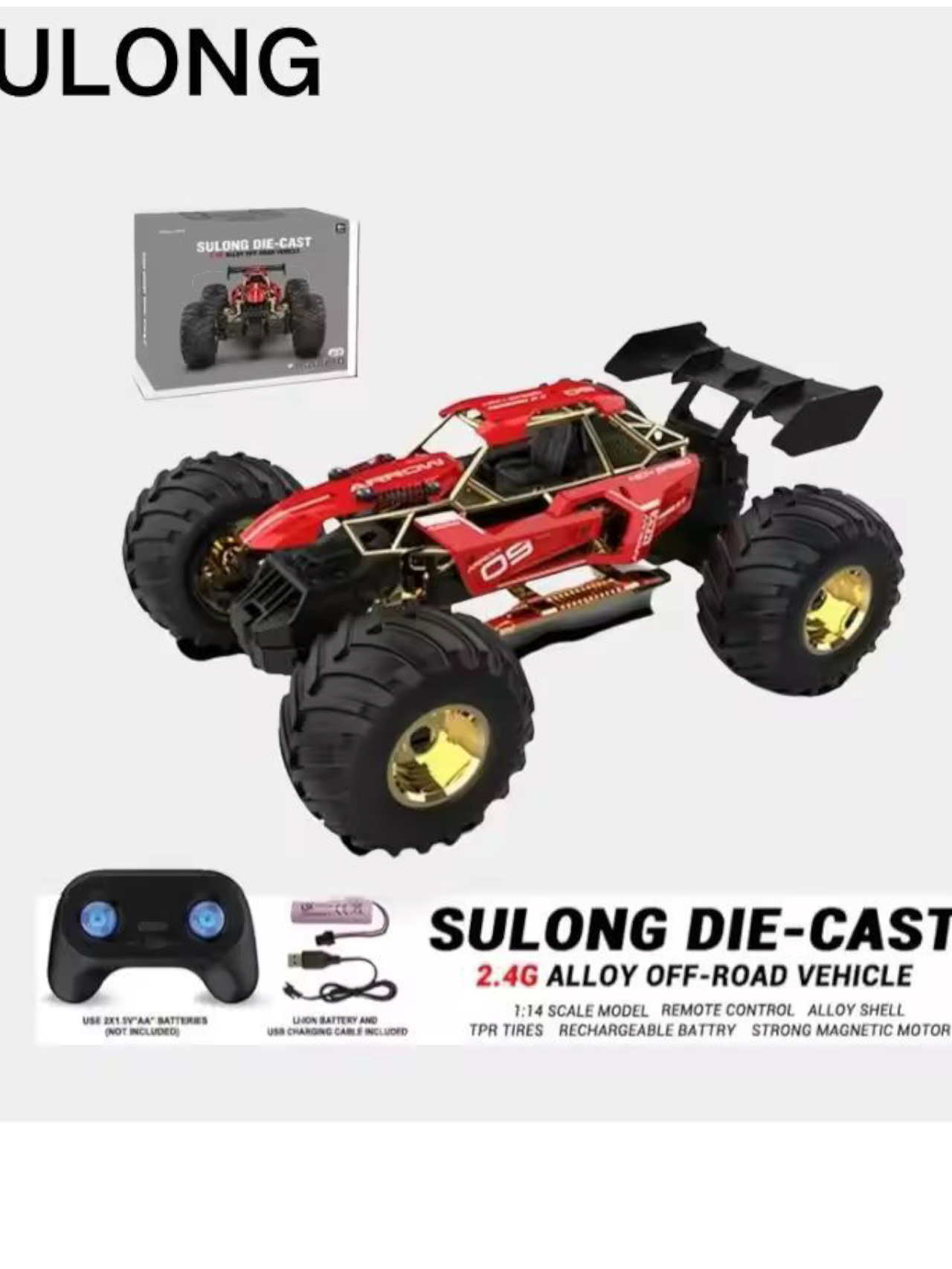 Sulong Remote Control (RC) 2.4G Alloy Off-Road Vehicle 1:14 Scale