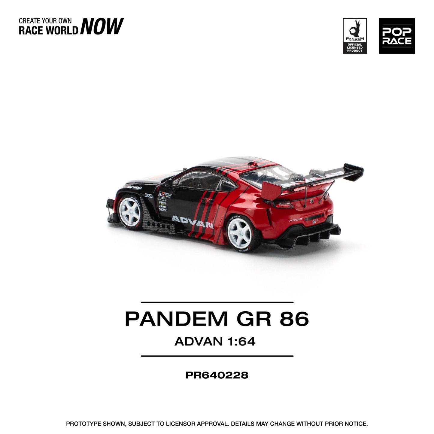 Pop race pr64-228 pandem gr 86 1:64 Scale
