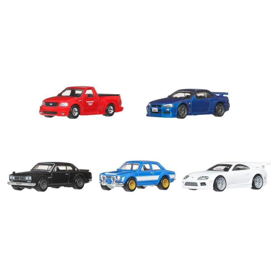 Hotwheels Premium Fast & Furious Diorama Brian O'Conner 5-Car Collector Set | 1:64 Scale Diecast