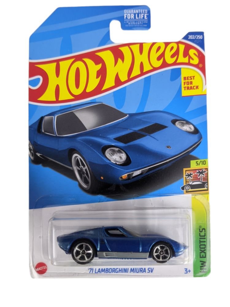 HotWheels '71 Lamborghini Miura SV Imported Mainline 1:64 Scale (Card Damaged)