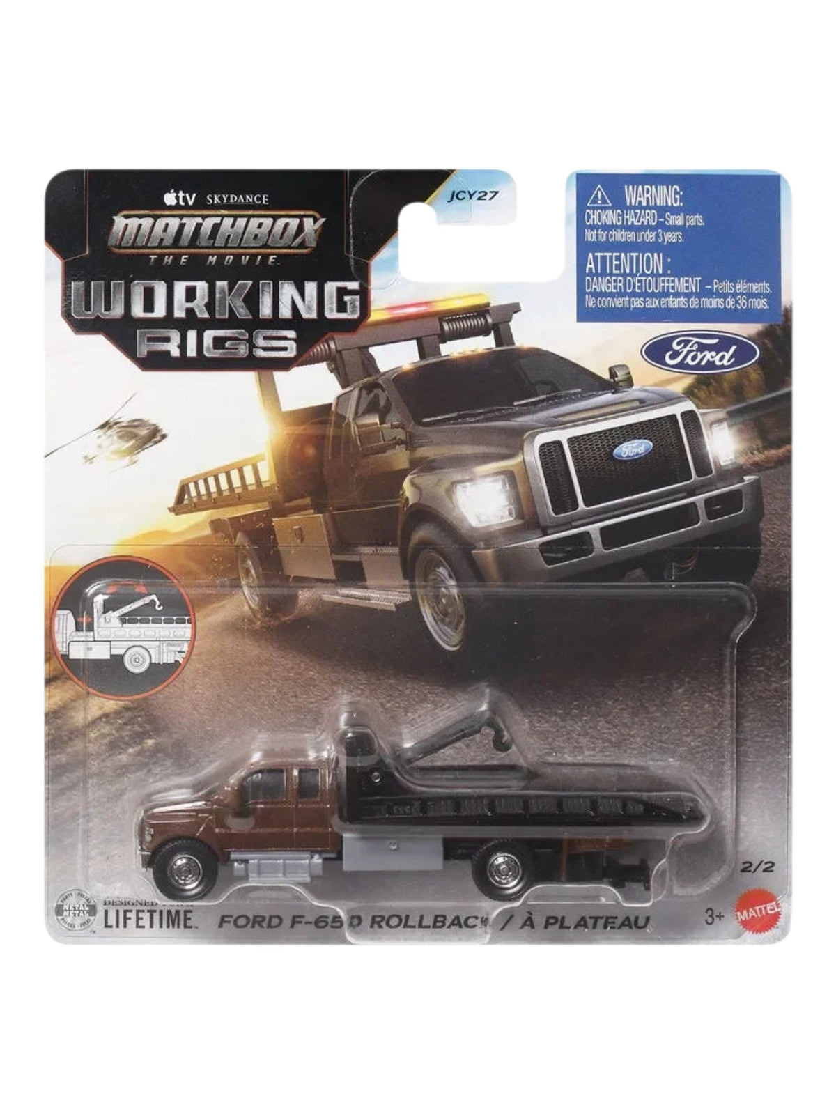 Matchbox Working Rigs Ford F-650 Rollback / A Plateau 1:64 Scale Diecast Metal