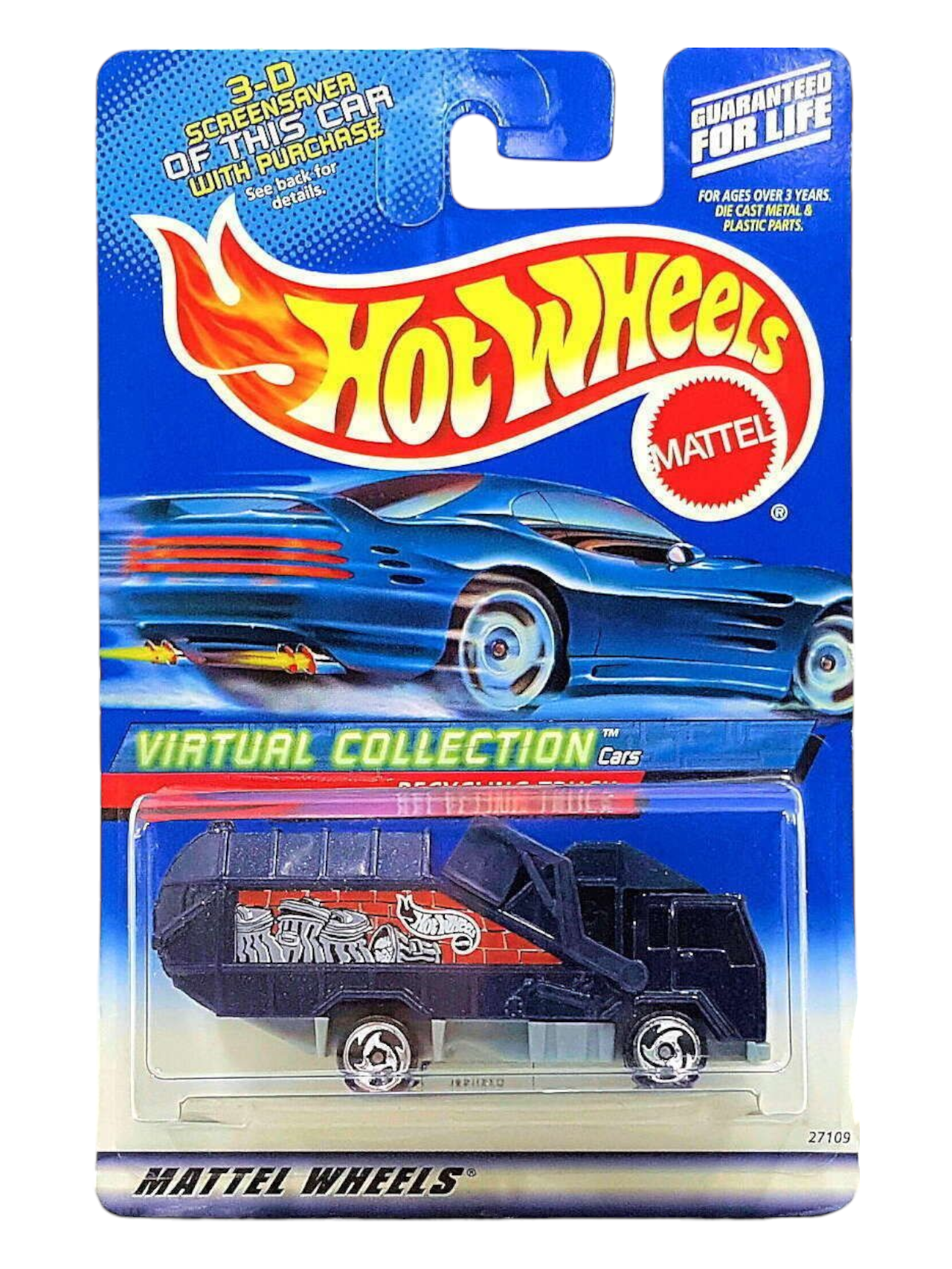HotWheels Virtual Collection Recycling Truck Imported Mainline 1:64 Scale