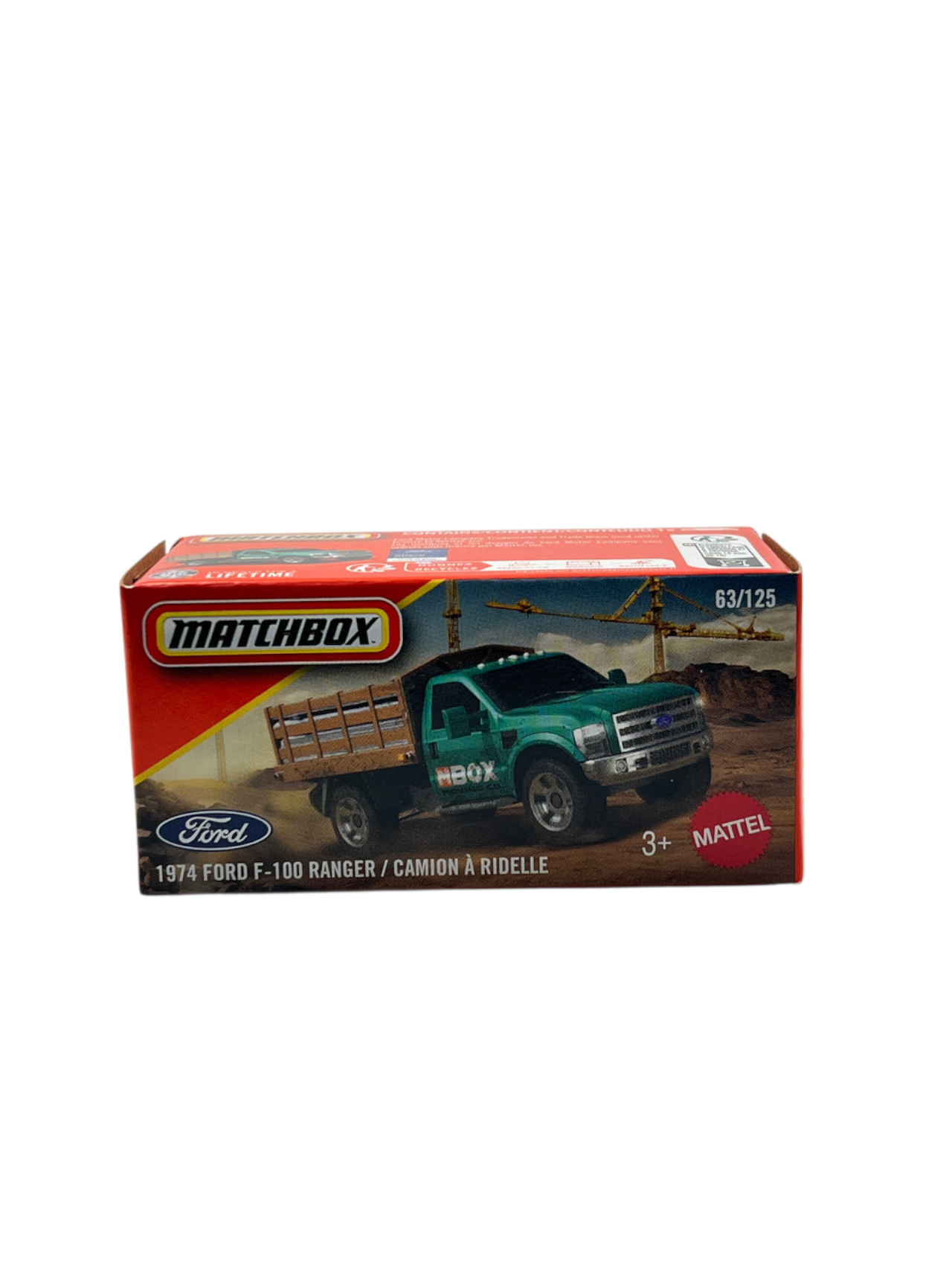 Matchbox 1974 Ford F-100 Ranger / Camion A Ridelle Mainline 1:64 Scale No 63