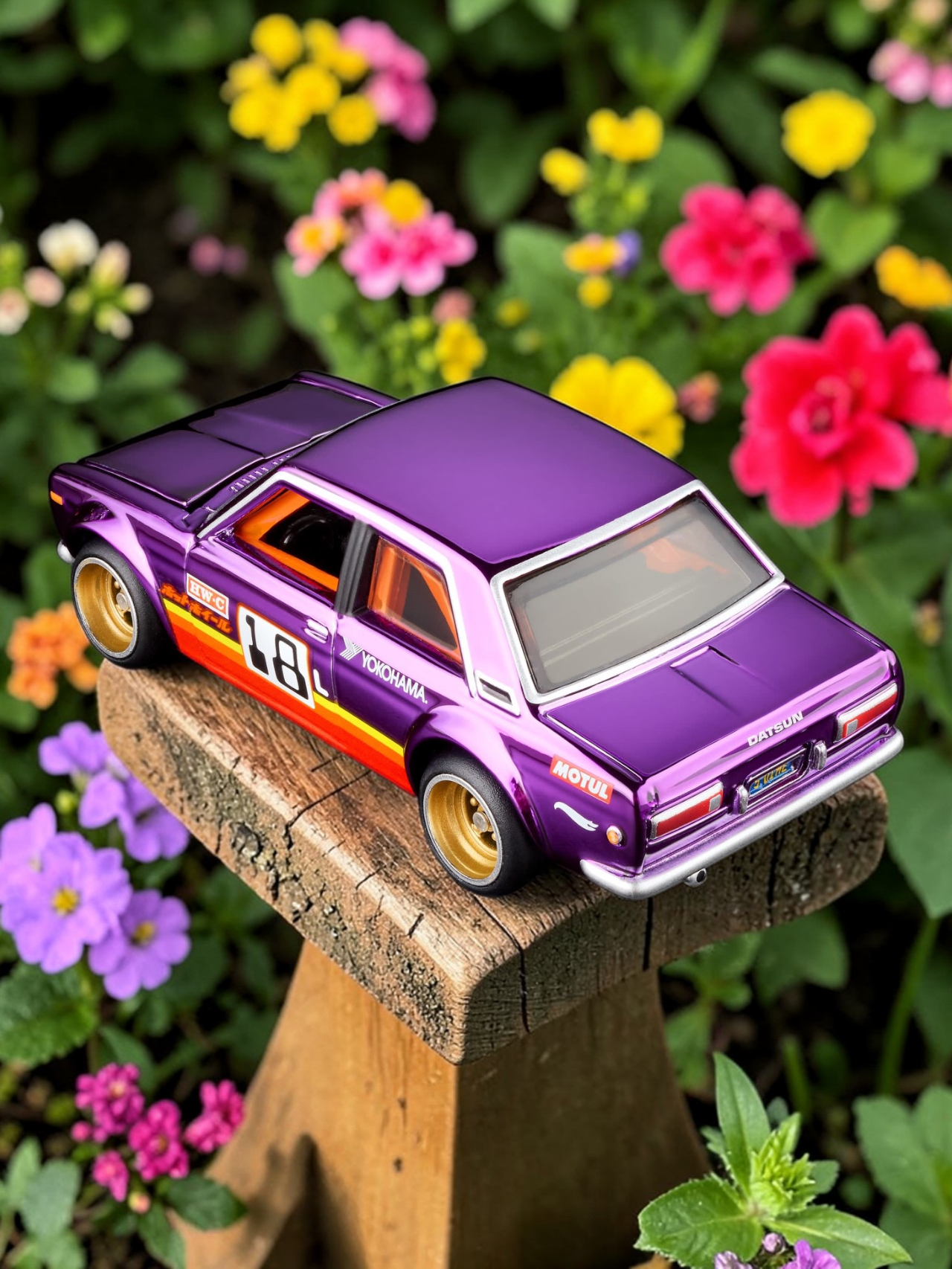 Hotwheels Classic RED Line '71 Datsun 510 Die-cast Car 1:64 Scale-Premium Metal Collectible For Car Lovers