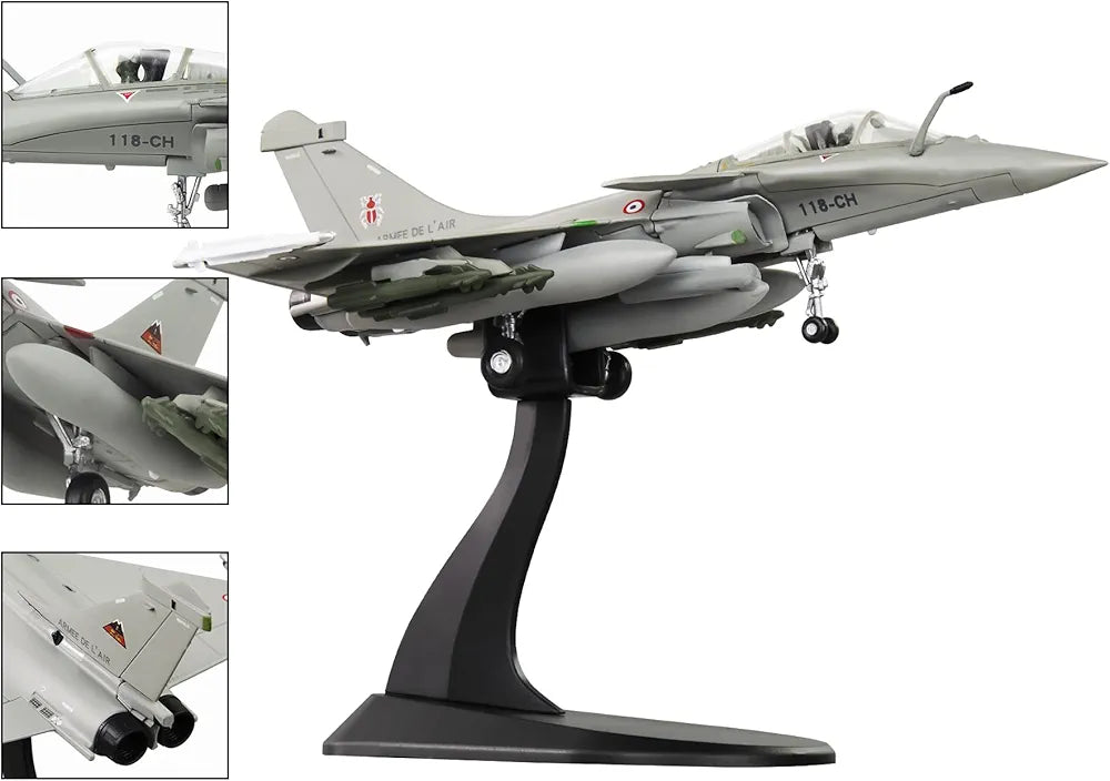 Aircraft Dassault Rafale C French Air Force Diecast Fighter Jet Model Aircraft With Display Stand ( 1:100 Scale) Military Aircraft Armee De L Air