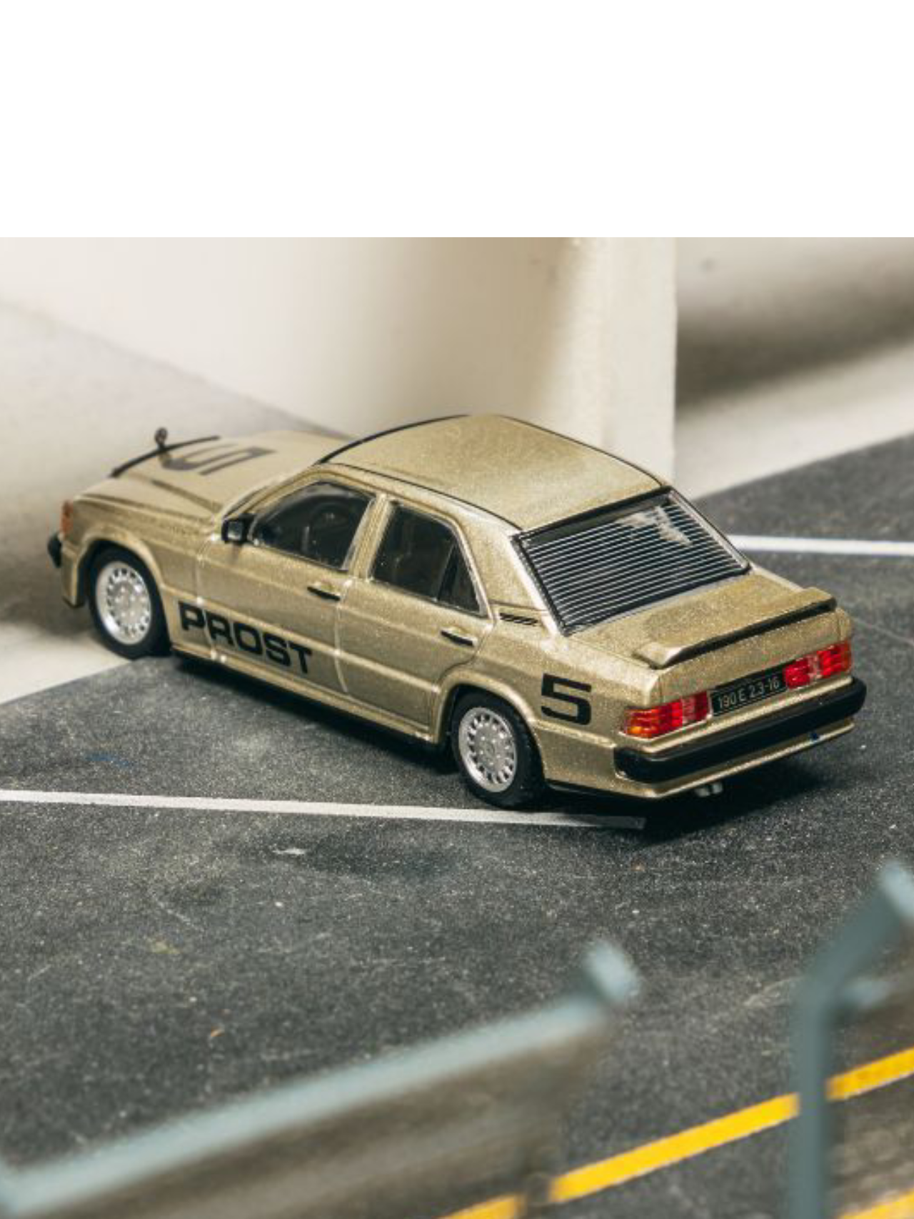 Tarmac Works Mercedes-Benz 190 E 2.3-1.6 Race of Champion Alain Prost 1:64 Scale