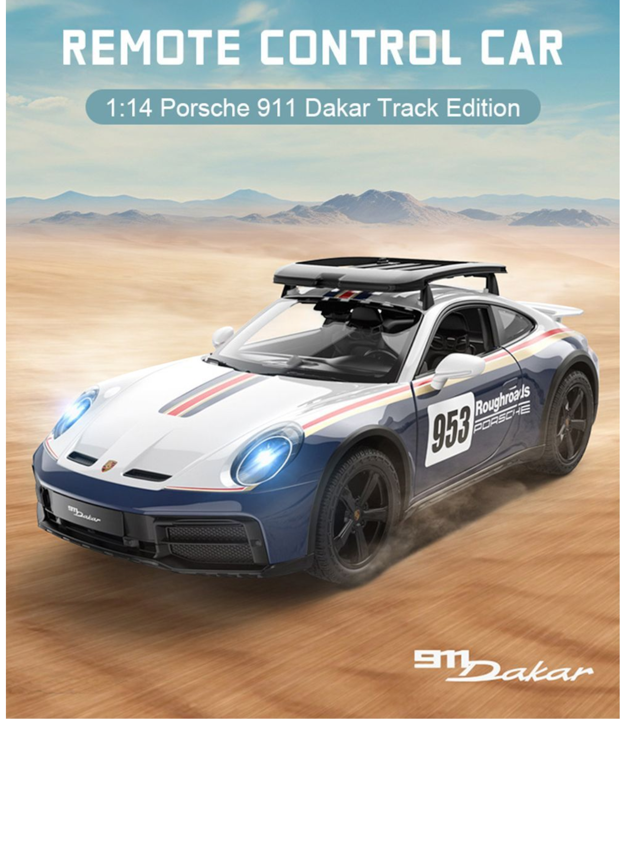 Rastar Porsche 911 Dakar Remote Control Car 1:14 Scale